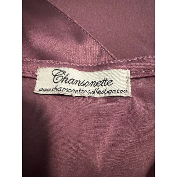 Chansonette 95% Silk Slip Dress Babydoll Top Mauve Adjustable Straps Side Zip - Picture 6 of 8